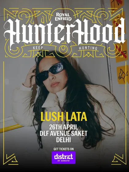 My official poster for the Royal Enfield Hunterhood event. It was my last big show in Delhi before heading out for my summer tour.