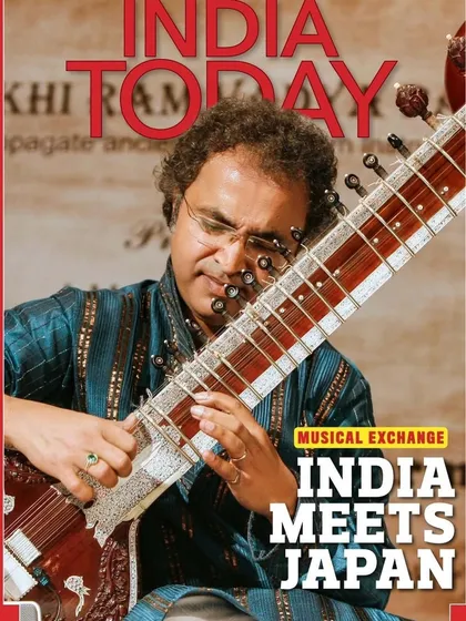 A cover photo for India Today magazine, highlighting our musical exchange between India and Japan.
