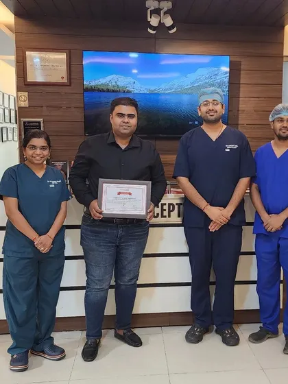 Dr. Akash with some of the dedicated team members who support our fellows throughout their training journey.