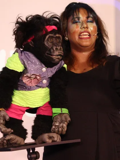 This is us in our element, live on stage at a Child Fest event at Loyola College. My goal is always to connect with the audience, and having Nikki, my ventriloquist partner, makes every interaction twice as fun and engaging for everyone.