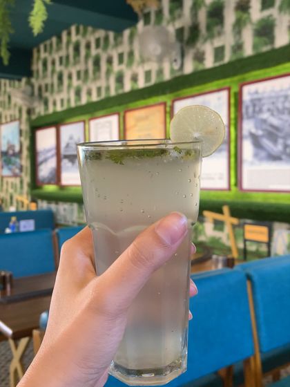 A refreshing mocktail from our lunch at Railicious. It was the perfect drink to accompany a great meal.