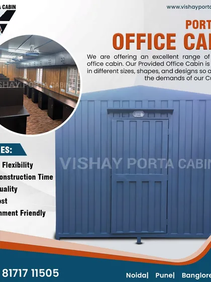 We offer an excellent range of portable office cabins with design flexibility, less construction time, high quality, low cost, and an environment-friendly build.