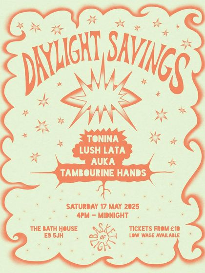 Another poster for the Daylight Savings party in London. Being part of lineups like this, with other amazing artists, is what it's all about.