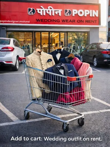 My whole philosophy in one picture. Why buy when you can rent designer wedding wear? It's the smart, stylish, and affordable way to get your dream look for every function.
