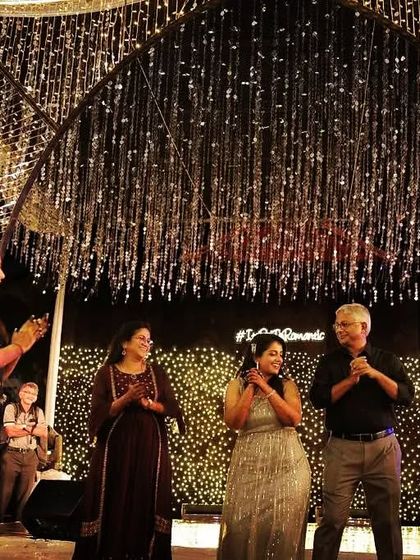 When parents help the bride with her surprise performance for the groom. It's a team effort.