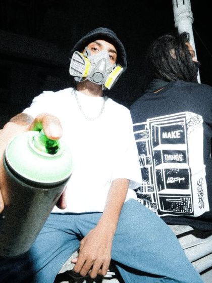 Me and my fellow artist during the Superkicks collaboration. This is what it's all about: creating art, working with friends, and being part of the scene.