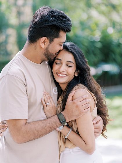 A tender moment between a couple during their family session. It's important to capture the love between parents too.