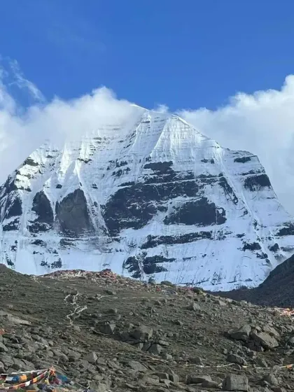 The awe-inspiring view of Mount Kailash, the sacred abode of Lord Shiva. This challenging yatra is a true test of spirit and a once-in-a-lifetime pilgrimage.
