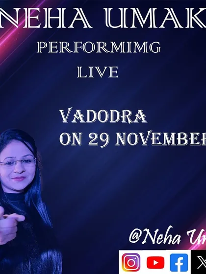 A poster for my show in Vadodara. Personal celebrations like birthdays and anniversaries are a core part of my work.