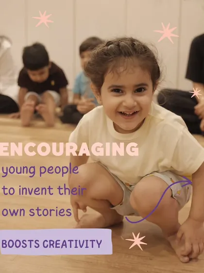 We actively encourage children to invent their own stories. This practice is a powerful way to boost creativity and show them that their ideas have value.