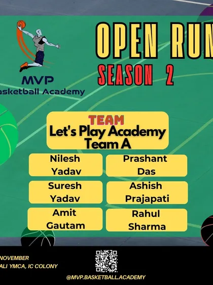 Welcoming Let's Play Academy Team A to the Open Run.