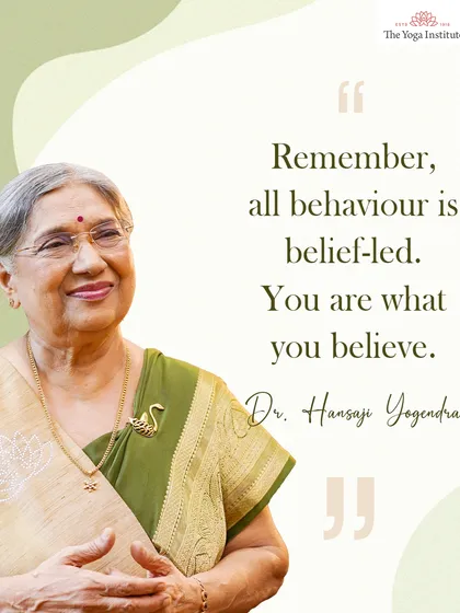 Remember, all behavior is belief-led. You are what you believe. To change your actions, you must first examine and change your inner beliefs.