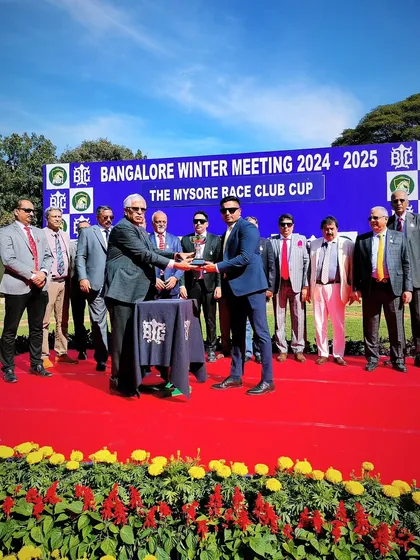 The Mysore Race Club Cup presentation.
