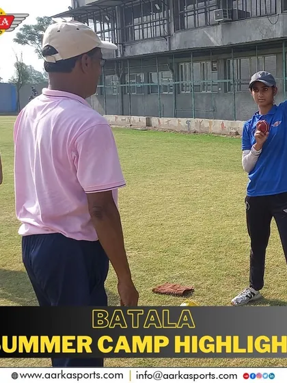 I am personally guiding a young bowler on her action during the summer camp. This direct feedback is crucial for development.