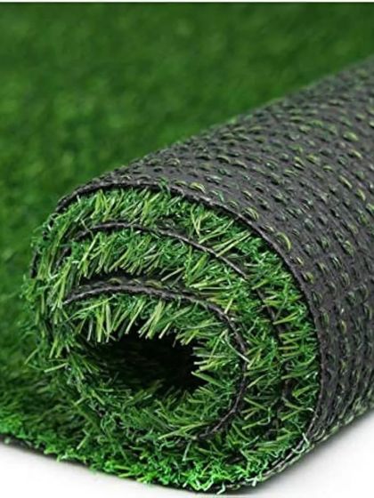 A close view of a 40mm turf roll, highlighting the strong backing material. This is a key feature for ensuring the longevity of your installation.
