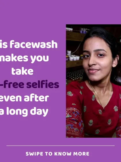 Another happy selfie, proving that my facewash helps you take oil-free pictures even after a long, tiring day. Confidence is the best makeup.