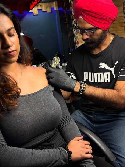 Concentration is key. Every line matters, no matter how small the tattoo.