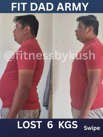 Chetan, a working dad with a high-pressure job, dropped 6 kgs in 12 weeks. His plan was built around home-cooked meals, simple daily movement, and short home workouts. His testimonial highlights how our structured, patient approach helped him build strength and confidence.