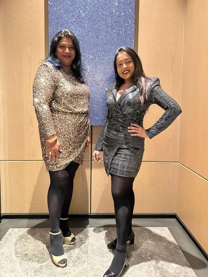 The ladies of the Adil Manuel Collective after a slamming gig for the Mirae Asset Annual Event in Seoul, South Korea. We're an international act ready for global events.