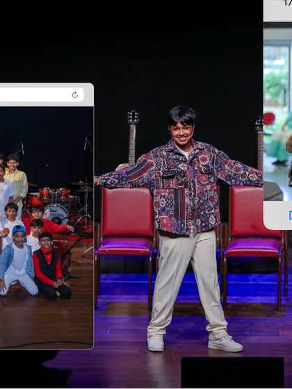 A collage of action shots from the 'Sound of Emotions' stage. The energy and expression of our young performers were truly captivating.