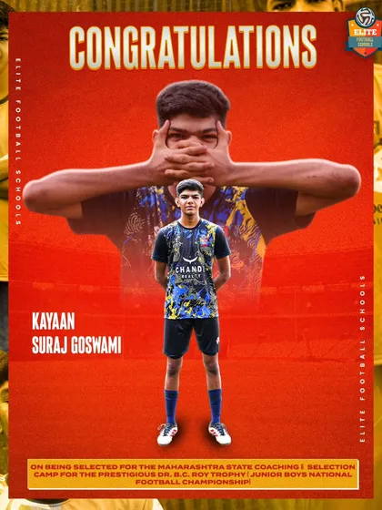 We build pathways to success. Congratulations to our player Kayaan Suraj Goswami on his selection for the Maharashtra State Coaching Camp. Our training is designed to get you noticed by state and national selectors.