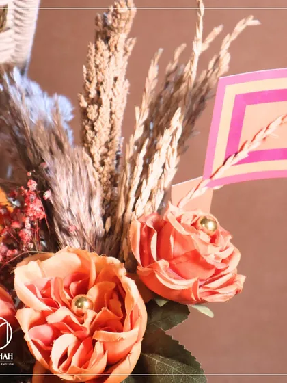 A close-up of the festive details on my Lohri hampers, including the miniature kite.