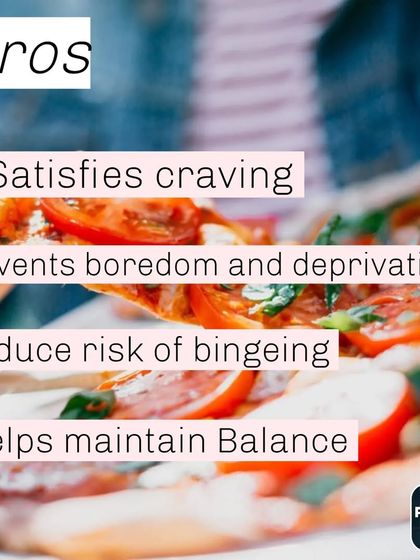 The pros of cheat meals: they can satisfy cravings and help with long-term adherence. However, they must be practiced with mindful eating.