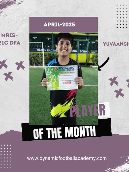Congratulations to Yuvaansh, our Player of the Month for April. His hard work and consistent performance have been outstanding.