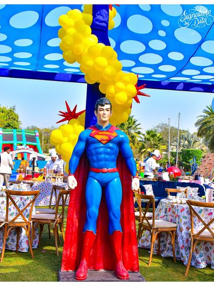 Even Superman made an appearance. This life-sized statue stood tall under a custom-designed canopy, adding another layer of superhero magic to the event.