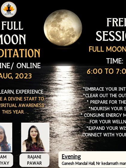 The full moon is a powerful time for meditation and setting intentions. I host special online and offline sessions to help you embrace the lunar energy, release what no longer serves you, and connect with your intuition. This poster was for one of our free community events.