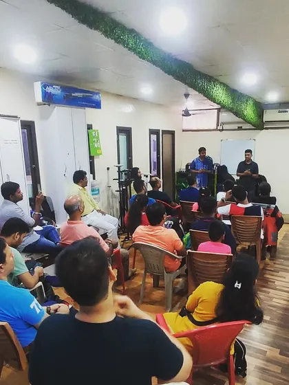 A discussion and technique correction session at our Chembur range. We believe in continuous learning and open dialogue to help every shooter improve.