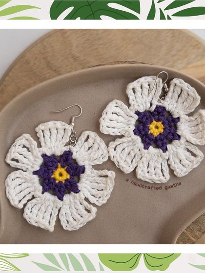 Part of my 'Summertime Collection,' these large floral earrings are for those who love a bold, botanical look.