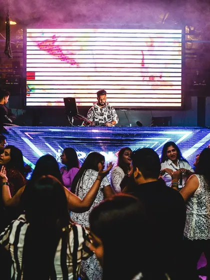 Work gives you meaning and purpose. A view of the dance floor from my console.