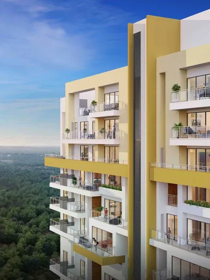 The linear design and strategic positioning of units at Sky Mansion fill each home with natural light. Spacious balconies provide stunning views of the surrounding greenery, creating a tranquil environment within a modern architectural form.