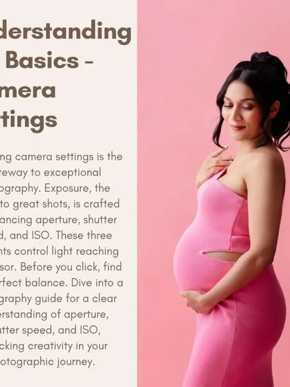 A simple yet stunning portrait in a pink dress, used to illustrate basic camera settings.
