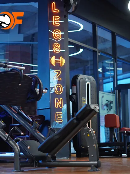 Welcome to the 'Legs Zone'. Our gym features dedicated areas with specialized equipment like the leg press and leg extension machines to help you build a strong lower body.