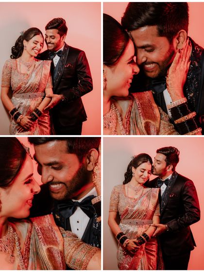 A collage of happy and intimate moments from a reception shoot. We use a mix of color and black and white to tell the full story of your celebration.