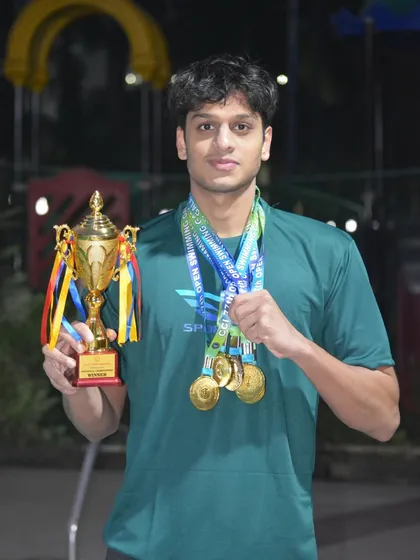 We celebrate every victory, like Shubhankar Patki's dominant performance, securing multiple gold medals and the Individual Championship trophy. This is the outcome of discipline and expert coaching.