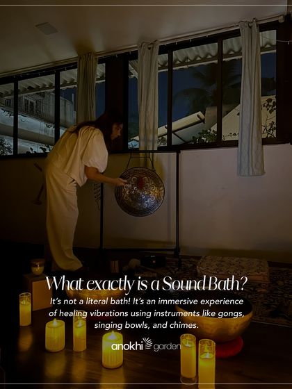 What exactly is a sound bath? It's not a literal bath, but an immersive experience of healing vibrations from instruments like gongs, singing bowls, and chimes, as demonstrated here.