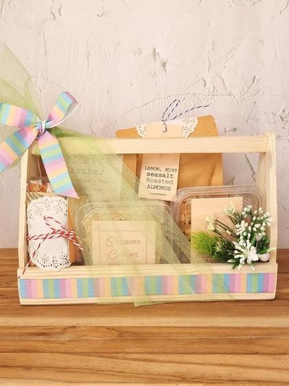 A closer look at our curated hamper, perfect for birthdays, anniversaries, or just because. It's a thoughtful gift that ticks all the boxes.