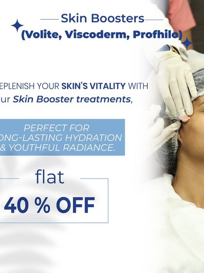 Replenish your skin's vitality with our Skin Booster treatments. Perfect for long-lasting hydration and youthful radiance, we offer special pricing on Volite, Viscoderm, and Profhilo.