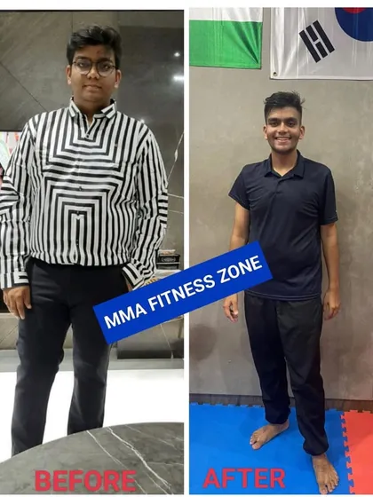 Another success story from the MMA Fitness Zone. This client's visible fat loss and improved posture are the direct results of our structured training and his commitment.