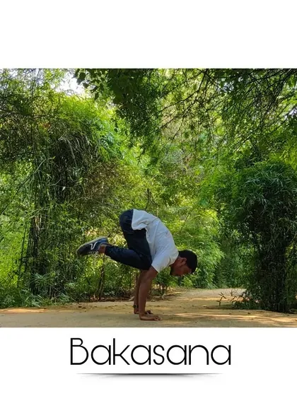 Bakasana in nature. It's not about what happens to you in life, but how you react. This pose teaches you to find balance and strength even when things feel unsteady.