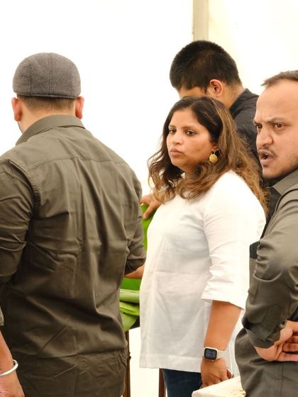 This is me in the middle of a busy Sadhya service. As a consultant, I am not just in the kitchen developing recipes, I am on the floor during events, making sure everything runs smoothly and the food is perfect.