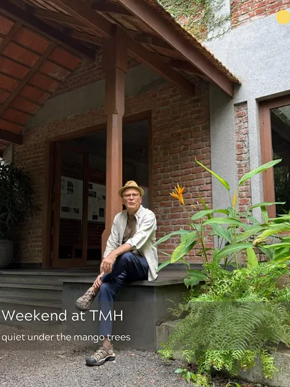 A quiet weekend moment at The Mango House (TMH), sitting under the mango trees.