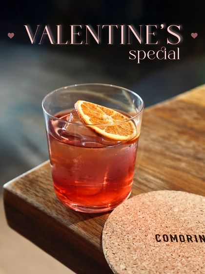 Our Valentine's Special Negroni. A romantic, ruby-red twist on the classic, perfect for sharing with someone special.