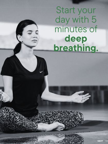 The first step to mindfulness can be as simple as starting your day with five minutes of deep breathing. This practice helps to center your mind and set a calm tone for the day ahead.