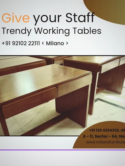 For open-plan offices or co-working spaces, we manufacture trendy and durable working tables. These minimalist desks provide a clean, uncluttered workspace for staff, and we can produce them in bulk for large-scale projects.