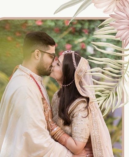 A sweet kiss seals the deal. We love capturing these moments of pure romance between our couples on their big day.