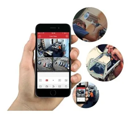 With our systems, security is always in your hands. This image demonstrates how you can view live feeds from all your cameras directly on your smartphone, giving you peace of mind whether you are at home or away.